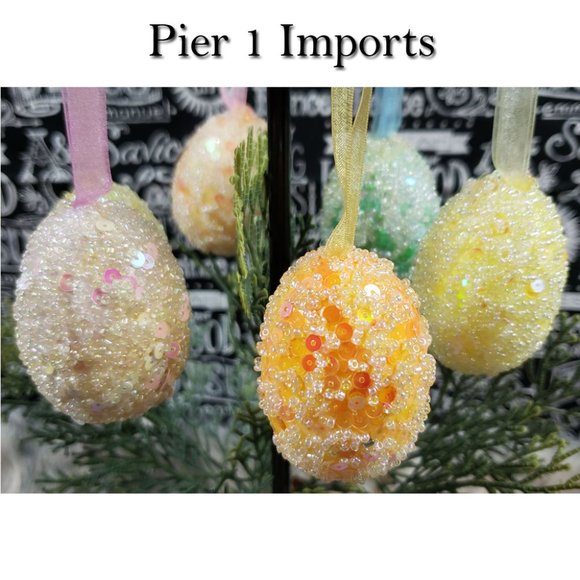 Pier 1 Imports Other - 6 Pier 1 Imports Easter Egg Ornaments